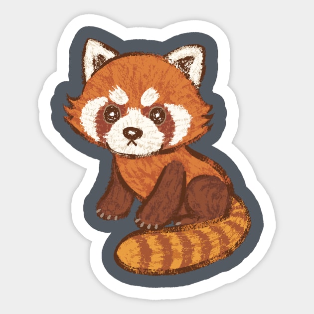 Red panda Sticker by sanogawa